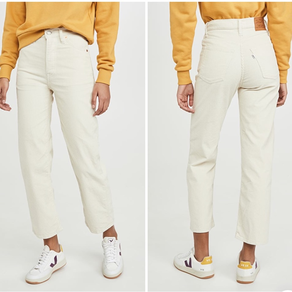 Levi's Ribcage Straight Ankle Pants in corduroy